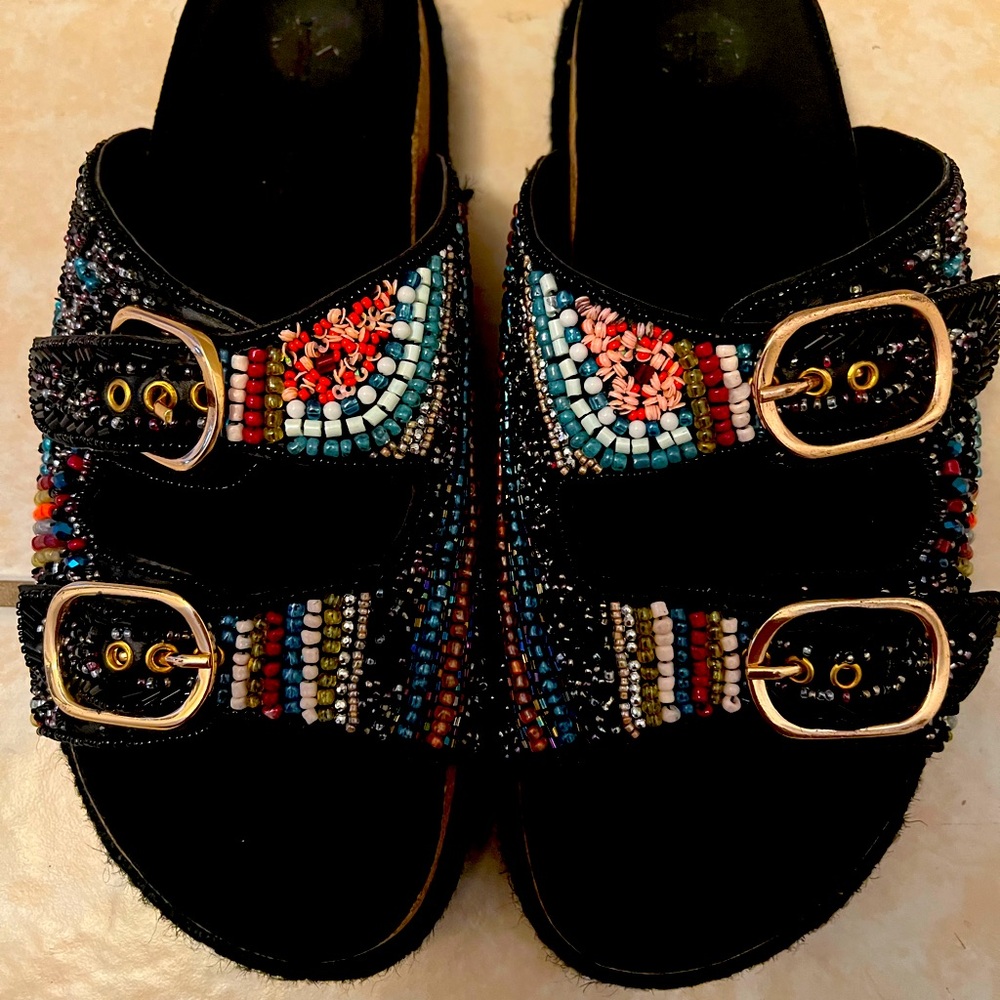 House of Harlow Beaded Sandals